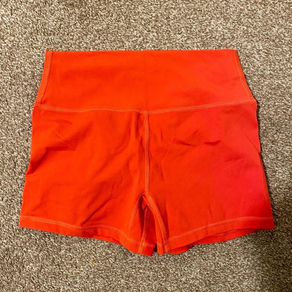 Til You Collapse Scrunch Booty Shorts in Infrared